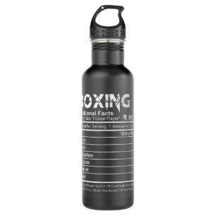 Funny Boxing Nutrition Facts Men Women Kids 492 Stainless Steel Water Bottle