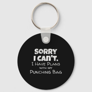 Funny Boxing Quote Design - Punching Bag Boxer Mem Keychain