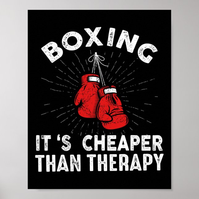Funny Boxing Quote Gloves Boxer  Poster (Front)