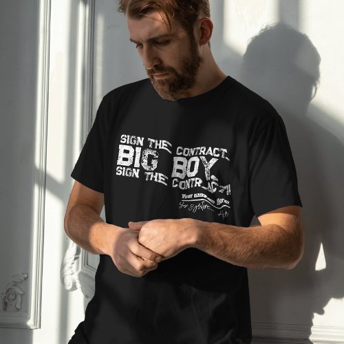 Funny Boxing Sign the contract big boy Grunge T_Shirt