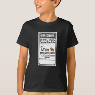 Funny Boy Ingredient Label Simple Halloween T-Shirt