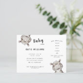 Funny Boy Life Hippo Baby Shower Invitation (Standing Front)