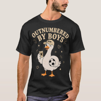 Funny Boy Mom Goose Outnumbered By Boys T-Shirt