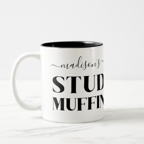 Funny Boyfriend Husband Stud Muffin Two_Tone Coffee Mug