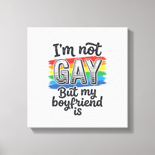 Funny Boyfriend Pride Vintage Engraving Shirt Desi Canvas Print