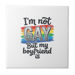 Funny Boyfriend Pride Vintage Engraving Shirt Desi Ceramic Tile