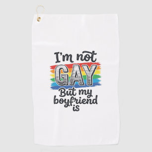 Funny Boyfriend Pride Vintage Engraving Shirt Desi Golf Towel