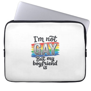 Funny Boyfriend Pride Vintage Engraving Shirt Desi Laptop Sleeve