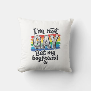 Funny Boyfriend Pride Vintage Engraving Shirt Desi Throw Pillow