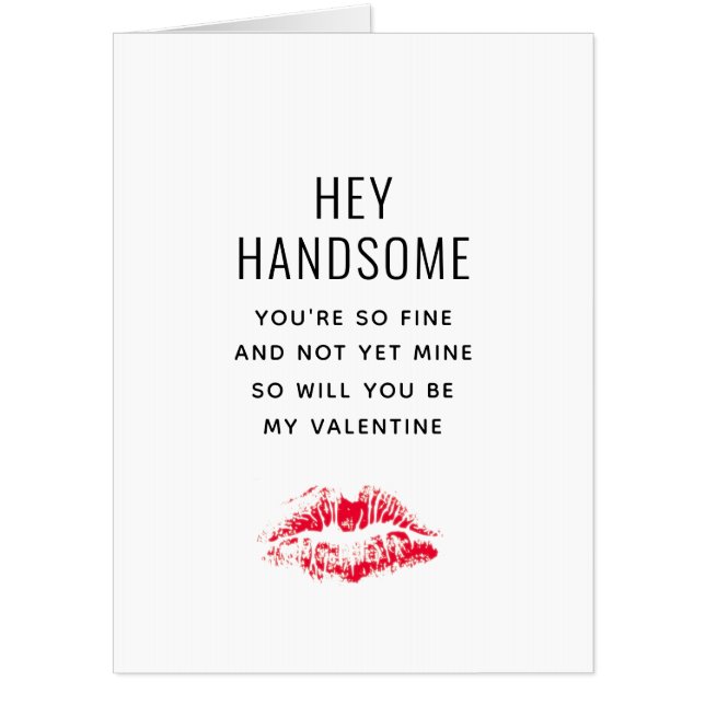 Funny Boyfriend Valentines Day Name Greeting Card (Front)