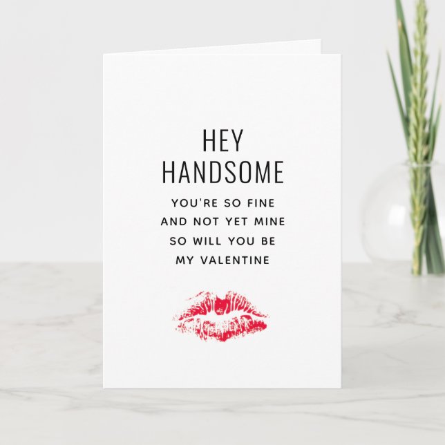 Funny Boyfriend Valentines Day Personalized Holiday Card (Front)