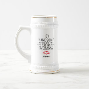 Funny Boyfriend Valentines Day Poem Personalized Beer Stein