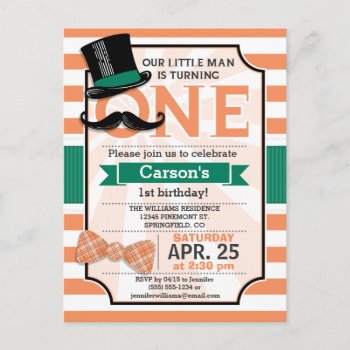 Funny Boy's 1st Birthday Party Invitation by Card_Stop at Zazzle