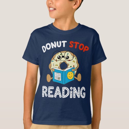 Funny Boys Dont Stop Reading Nerdy Bookworm T_Shirt