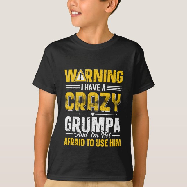 Funny Boys Grumpa word art  T-Shirt (Front)