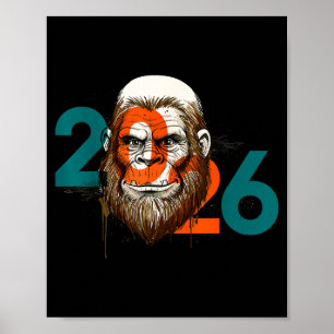 Funny Boys Nye Outfit, Mens Fireworks Bigfoot Happ Poster