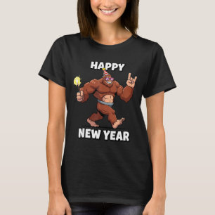Funny Boys Nye Outfit, Mens Fireworks Bigfoot Happ T-Shirt