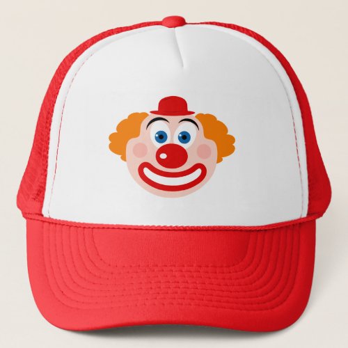 Funny bozo clown face custom color trucker hat