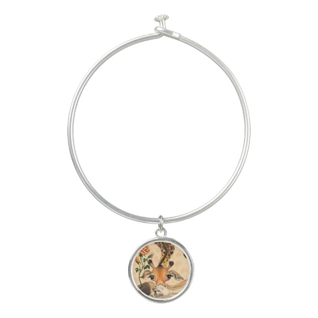 Funny Bracelet Gentleman Giraffe with Rose (Front)