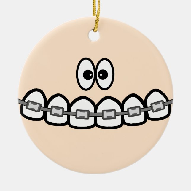 Funny Braces Ornament (Front)