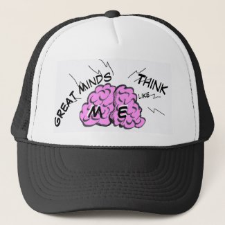 Funny Brain Cust. Text Trucker Hat