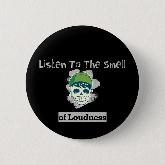Funny Brain Design Button (Front)