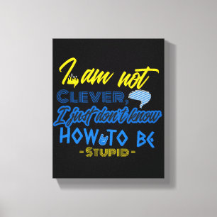 Funny, Brain Design Canvas Print
