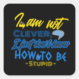 Funny, Brain Design Square Sticker