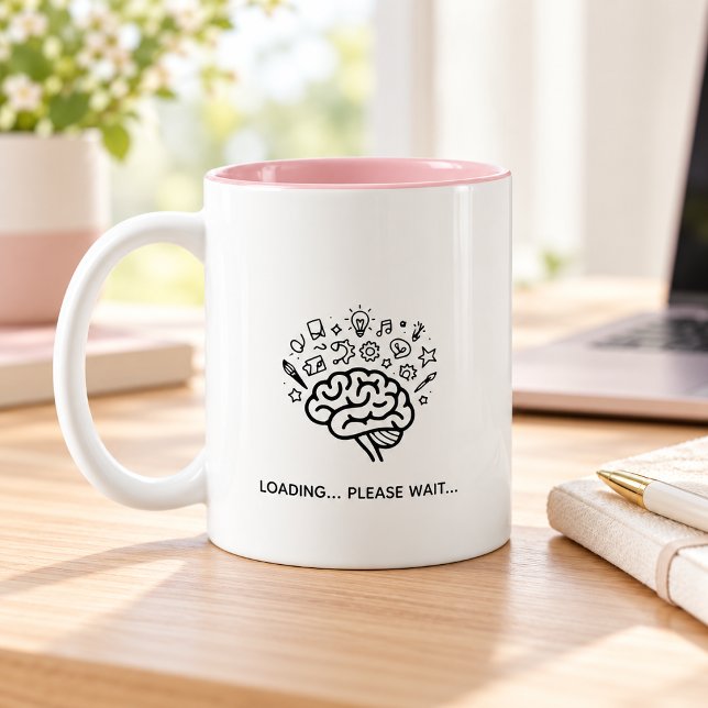 Funny Brain Loading Please Wait Coffee Mug (Creator Uploaded)