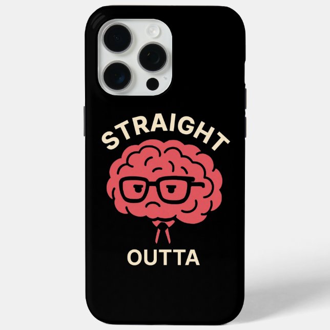 Funny Brain Phone Case – Geek & Student Life Humor (Back)