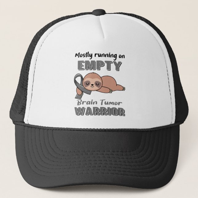 Funny Brain Tumor Awareness Gifts Trucker Hat (Front)