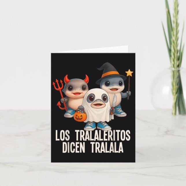 Funny Brainrot Los Tralaleritos Halloween Costume  Card (Front)