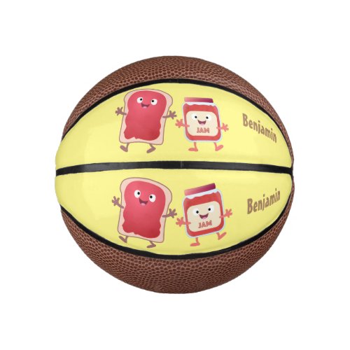 Funny bread and jam cartoon characters mini basketball
