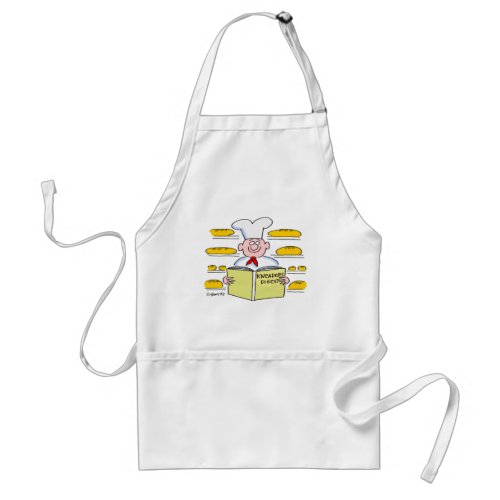 Funny Bread Baker Cartoon Art Cute Bakers Adult Apron