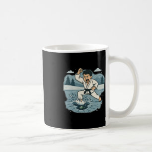 Funny Break The Ice Karate Chop Martial Arts Humor Coffee Mug