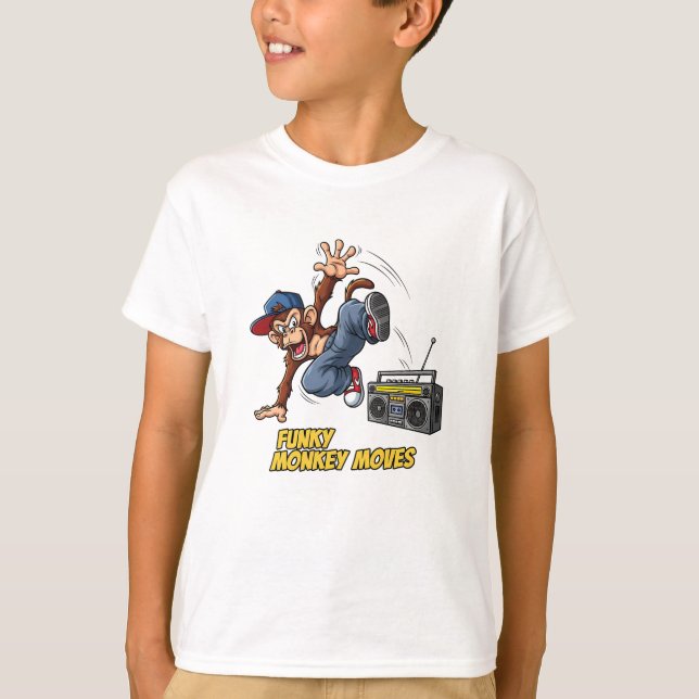 Funny Breakdance Monkey Hip-Hop Dance  T-Shirt (Front)