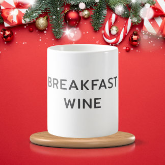 Funny Breakfast wine personalized Color Morph Mug