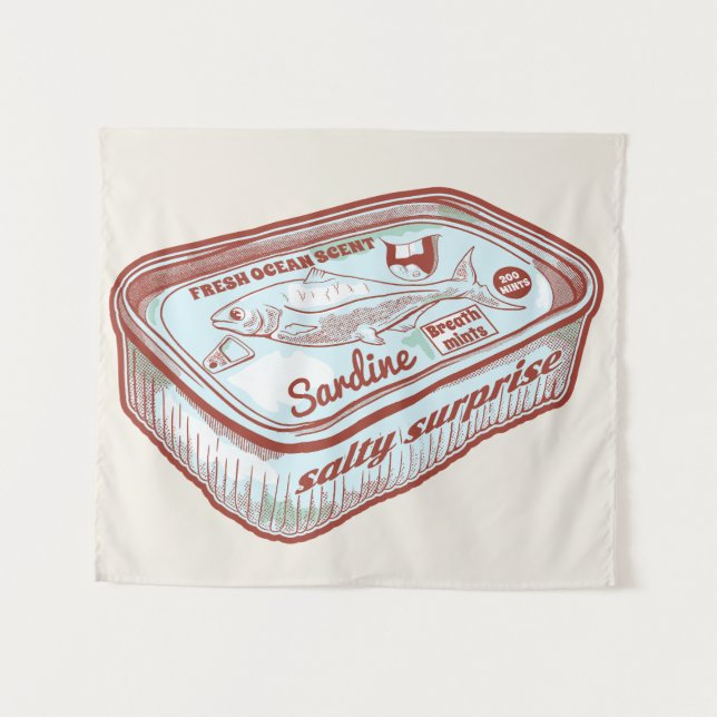 Funny breath mints tapestry (Front (Horizontal))