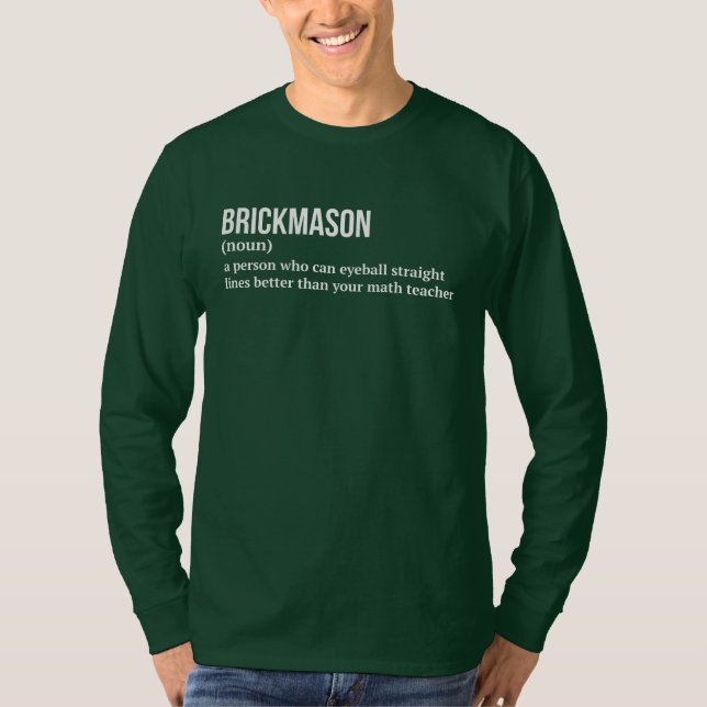 Funny Brickmason Definition T-Shirt (Front)
