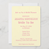 Funny bridal shower invitation (Back)