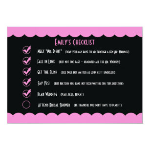 Funny Bridal Shower Invitations Zazzle Funny Bridal Shower Invitation Checklist