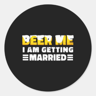 Funny Bride And Groom Bachelor Party  Classic Round Sticker
