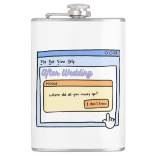 Funny Bride & Groom Gift for Bachelor Party Humor Flask