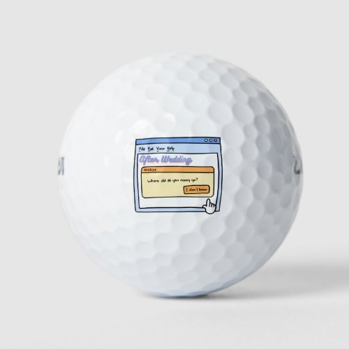 Funny Bride  Groom Gift for Bachelor Party Humor Golf Balls