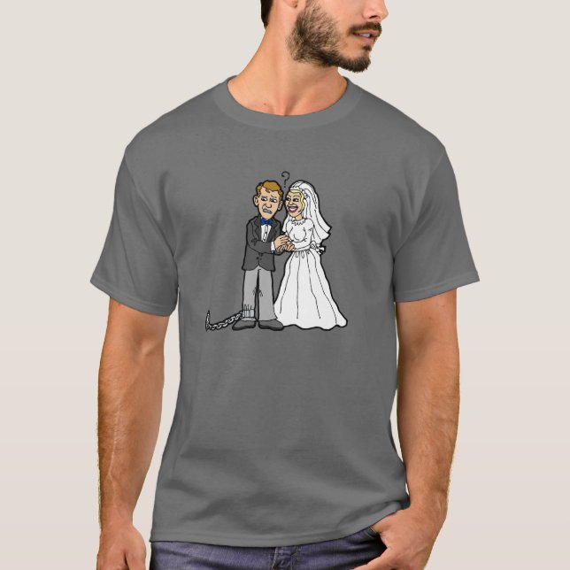 Funny Bride & Groom t-shirt (Front)