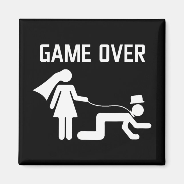 Funny Bride Groom Wedding Bachelor Bachelorette Pa Magnet (Front)