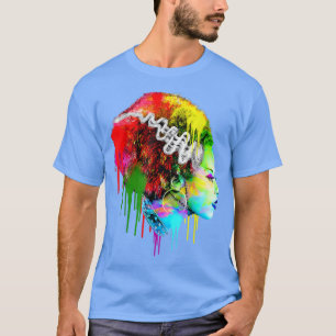 Funny Bride Halloween, Colorful Modern Bride T-Shirt