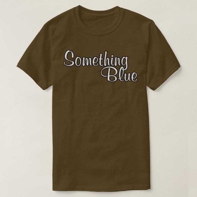 Funny Bride Something Blue Wedding Engagement Brid T-Shirt (Design Front)