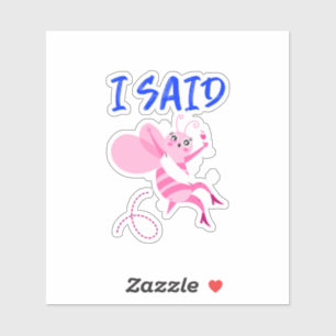 Funny Bride To Be Cute Cartoon Bridal Gift Sticker