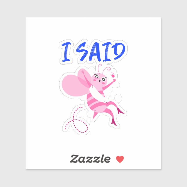 Funny Bride To Be Cute Cartoon Bridal Gift Sticker